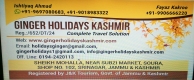 GINGER HOLIDAYS KASHMIR