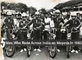 The Adventures of 5 Men Who Rode Across India on Mopeds In 1982