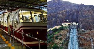 Pilgrims can now cover 1400 meters in 3 min thanks to India s first Funicular Trolley