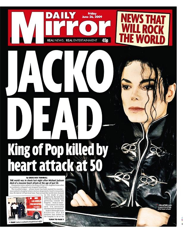 2. Michael JacksonDied June 25, 2009