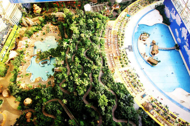 World's Largest Indoor Beach Inside an Airship Hanger