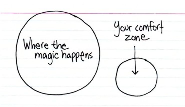 You step out of your comfort zone