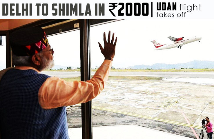 New Delhi to Shimla in just Rs.2000. UDAN takes flight