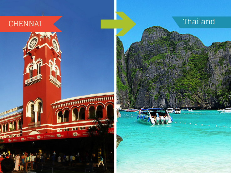 Top 4 Travel agents for Thailand from Chennai