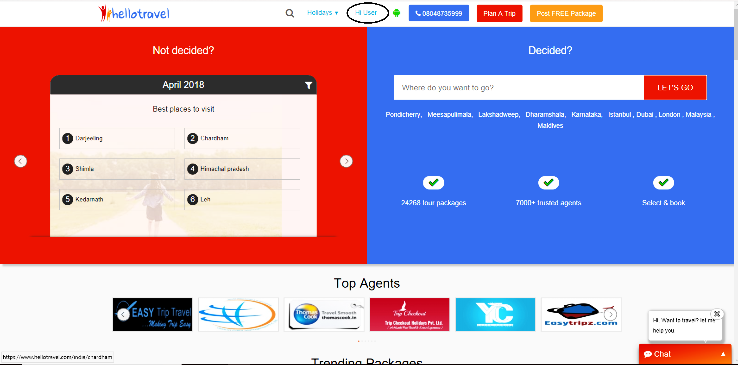 Chat service by hellotravel for travelers to chat with travel agents