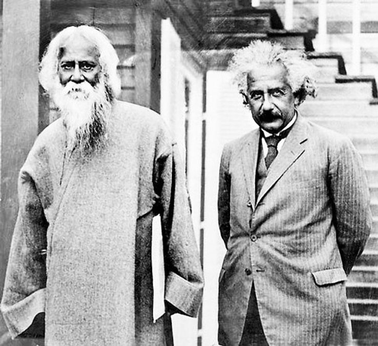 An Extremely Rare Picture Of Rabindranath Tagore & Albert Einstein Together
