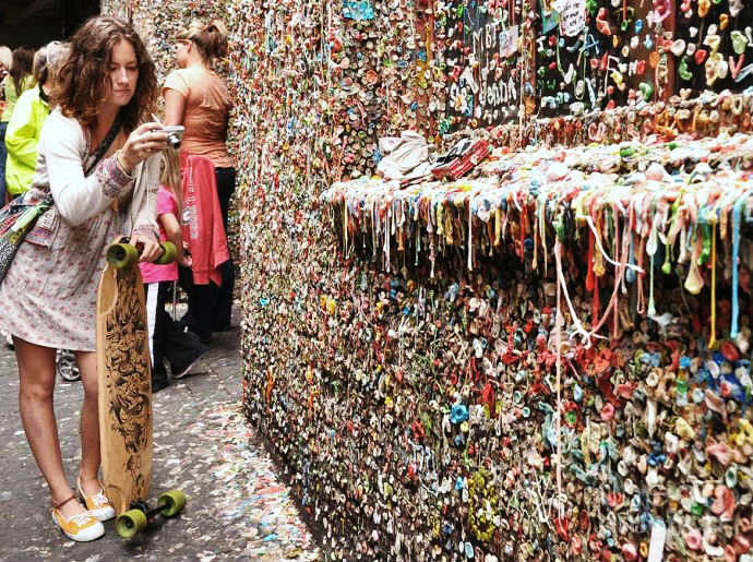 Chewing Gum Wall, Seattle, US