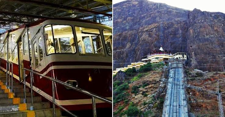 Pilgrims can now cover 1400 meters in 3 min thanks to India s first Funicular Trolley