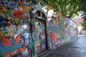 Admire the Lennon Wall