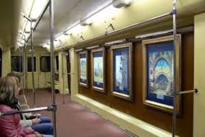 Aquarelle Train on The Moscow Metro