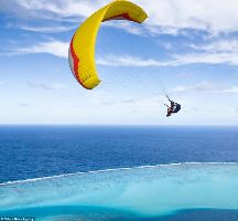 Paraglide over the sea