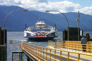The ferry between Balfour Bay and Kootenay Bay
