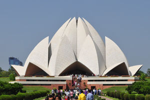 Glimpse of Cultural Architecture at Baha i Lotus Temple