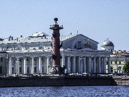 Old Saint Petersburg Stock Exchange and Rostral Columns