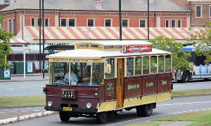 The replica of Newcastle popular tram