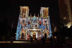 San Fernando Cathedral & Experience San Antonio - The Saga at Main Plaza