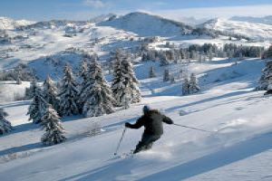 Skiing Down The French Alps