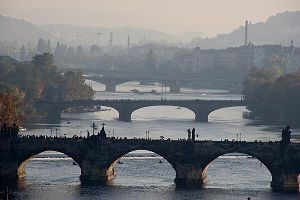 Refresh your mornings at Vltava River and Bridges at Prague