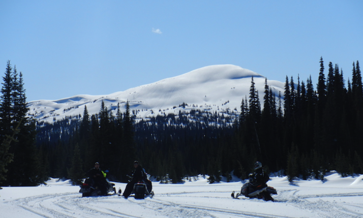 Snowmobile Terrain for snowmobiling Trip Packages