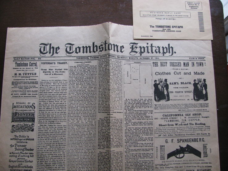 The Tombstone Epitaph Trip Packages